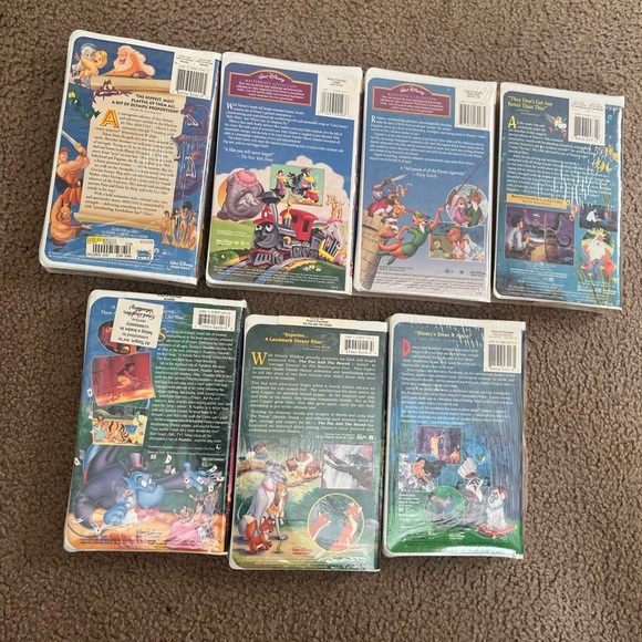 Lot Of 7 Vintage Authentic Factory Sealed With Stickers Disney VHS Movies! Rare - Picture 6 of 8